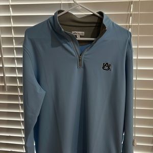 Medium Auburn light blue Peter Millar quarter zip